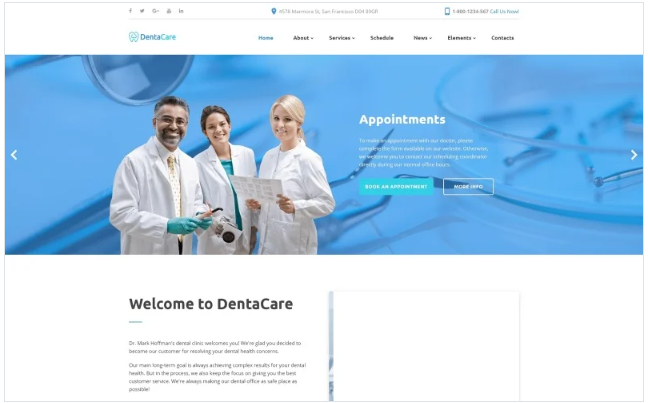 DentaCare - Dental Clinic Ready-To-Use Website Template