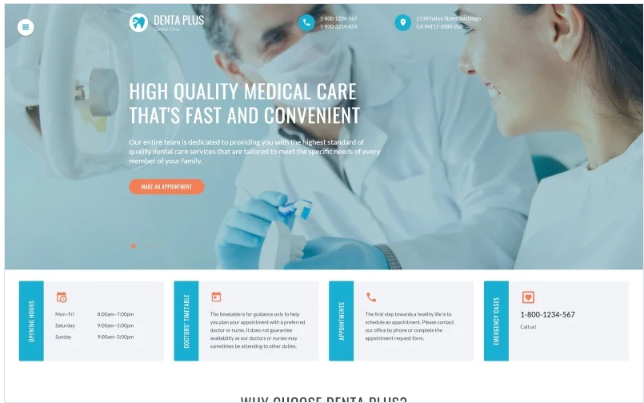 Denta Plus - Dentist Ready-to-Use Clean HTML Website Template