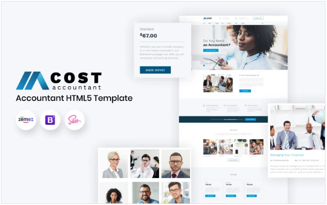 Cost - Accountant Multipage HTML5 Website Template