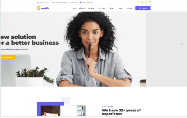Demlia - Business Consulting Website Template