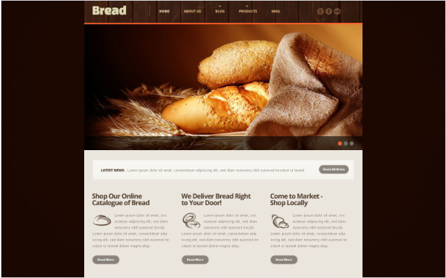 Bakery Responsive Website Template
