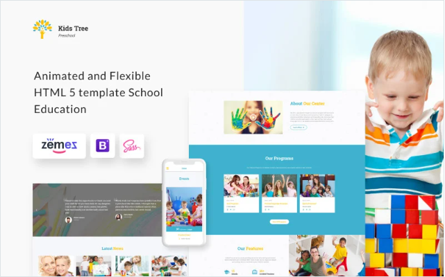 Kids Tree - Preschool Education HTML Bootstrap Website Template