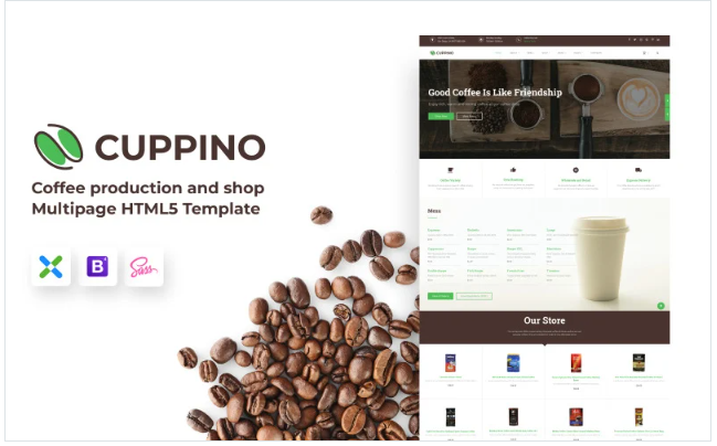 Cuppino - Coffee Shop HTML5 Website Template