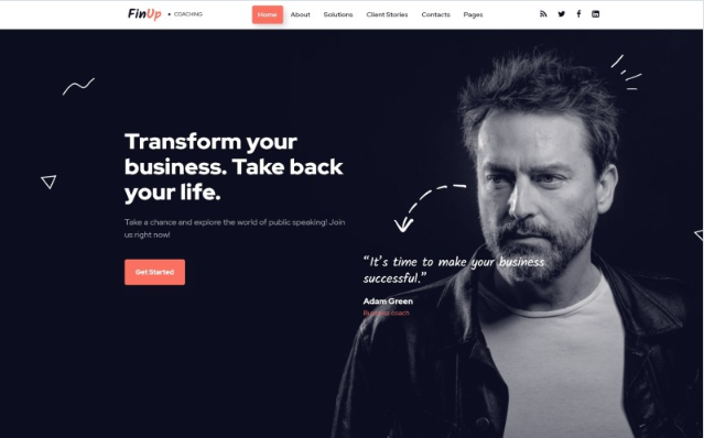 FinUp - Business Coach Website Template