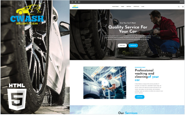CWash - Car Washing HTML Website Template