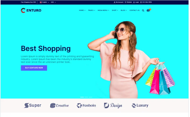 Centuro - Multipurpose eCommerce Bootstrap 4 HTML Website template