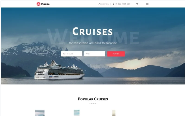 Cruise - Beautiful Cruise Company Multipage HTML Website Template