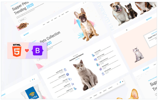 Animart Pet Shop Care bootstrap 5 Template