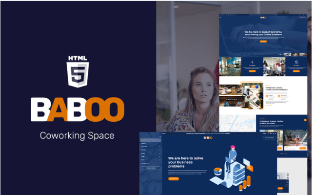 Baboo - Coworking Office HTML5 Website Template