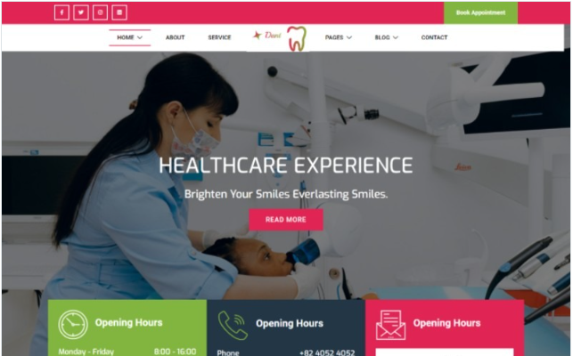 Dant - Dentist Medical Website Template