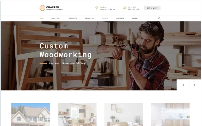 Crafter - Interior Multipage Classic HTML Bootstrap Website Template