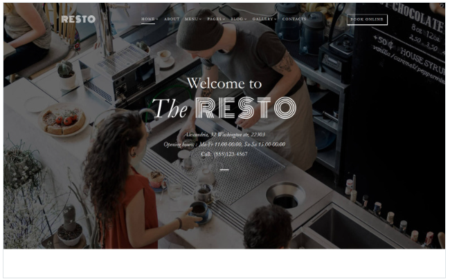 Resto - Cafe & Restaurant Multipage Website Template
