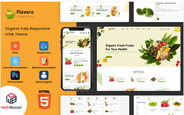 Flavoro - HTML5 Multipurpose eCommerce Website Template