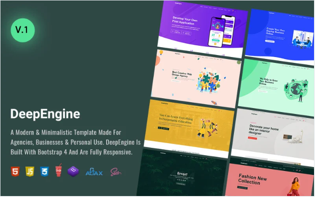 DeepEngine - Business Multipurpose Premium HTML5 Website Template