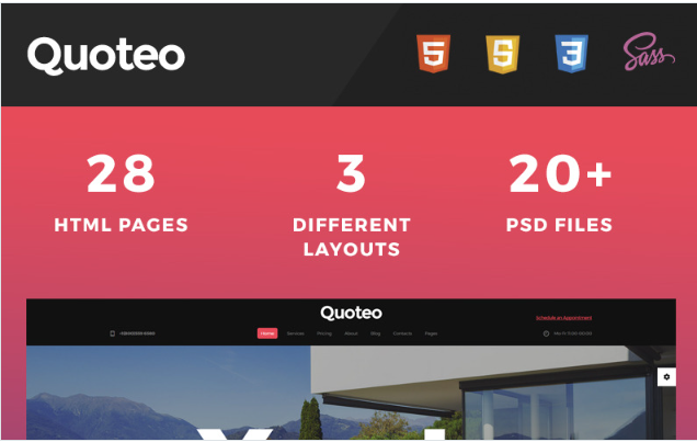 Quoteo - Exterior And Landscape Design Website Template