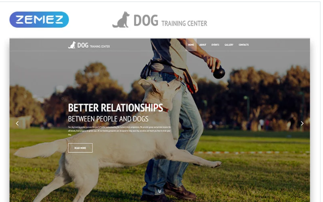 Dog Training Center - Dog Templates Responsive Modern HTML Website Template