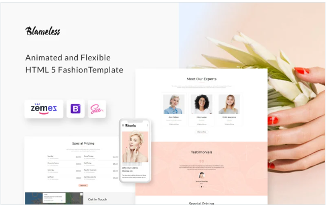 Blameless - Nail Salon Multipage HTML5 Website Template