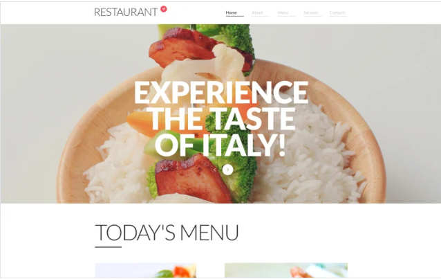 Cafe and Restaurant Responsive Website Template