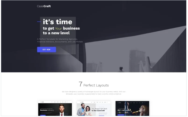 CaseCraft - Elegant Financial Company Multipage Website Template