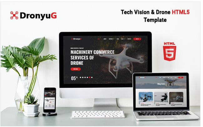 Dronyug - Tech Vision & Drone HTML5 Template