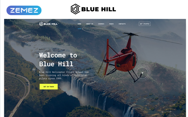Blue Hill - Flight School Multipage Creative HTML Website Template