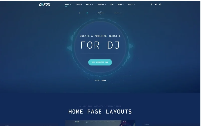 DJ FOX - DJ Multipage Creative Bootstrap HTML Website Template