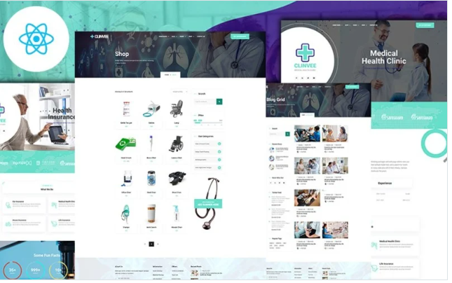 Clinvee React Medical hospital Responsive Clinic