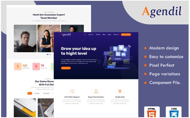 Agendil - Corporate Business HTML Website template