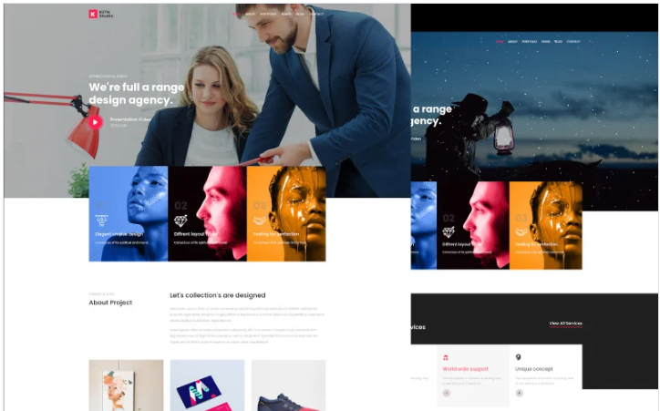 Keth Studio Digital Agency & Business Premium HTML5 Website template