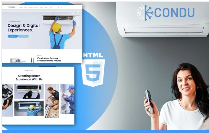 Candu Air conditioning Handyman Services HTML5 Website Template