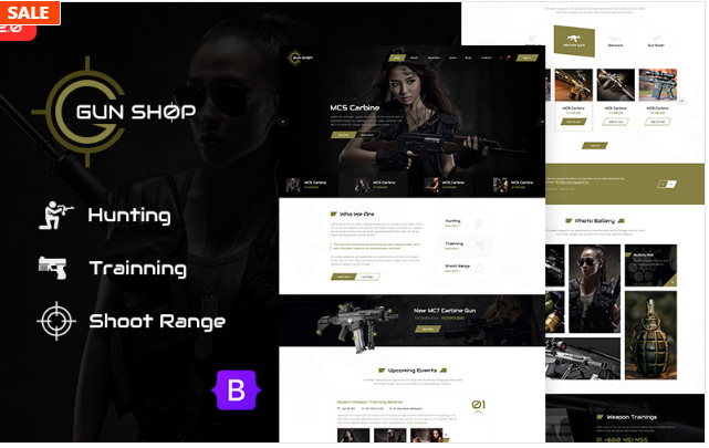 Gun Shop HTML Template Website Template
