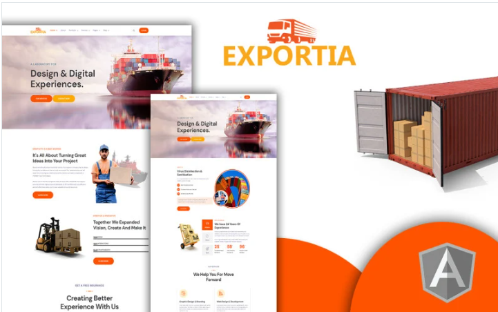 Expotia - Transportation and Logistic Angular Template