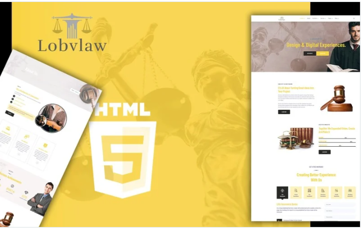 Lobylaw Law Firm Angular JS Website Template