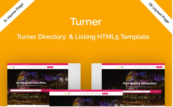 Turner - Directory & Listing HTML5 Website Template