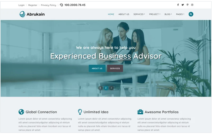 Abrukain - Business Advisor HTML5 Template