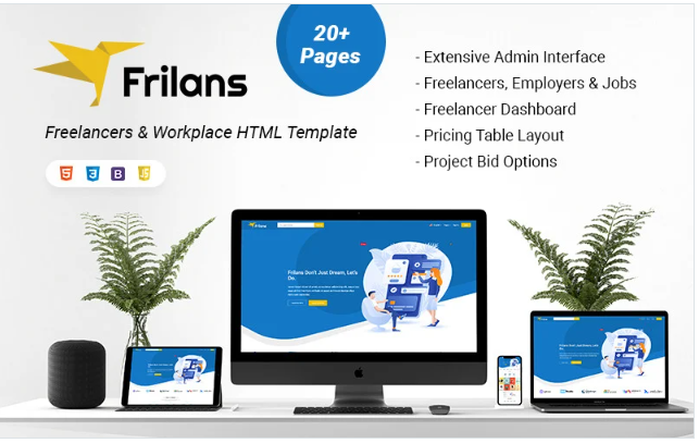 Frilans Freelancers and Workplace HTML Website Template