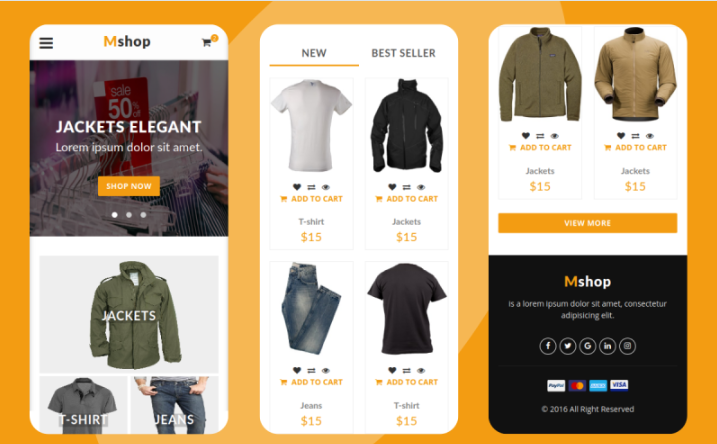 Mshop - eCommerce Mobile Website Template