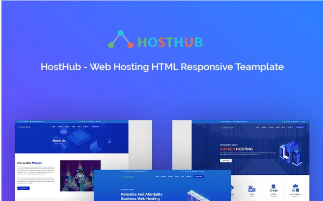 Hosthub - Web Hosting WHMCS Website HTML5 Template