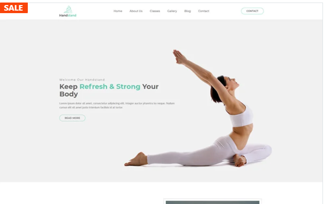 Handstand - Gym & Fitness Website Template