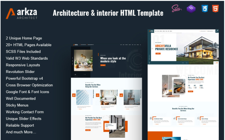 Arkza - Architecture & Interior Template