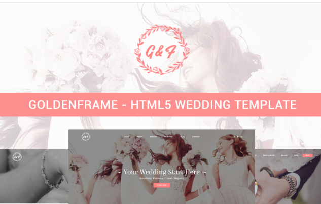 Goldenframe - Wedding Website Template