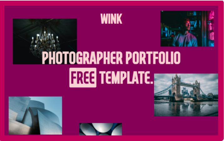 WINK - Photographer Portfolio Multipurpose Free Website Template