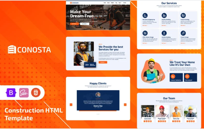 Conosta – Construction HTML5 Template