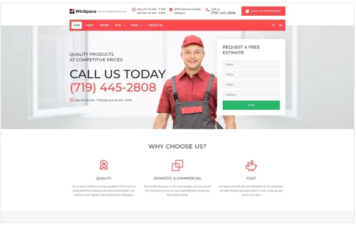 WinSpace - Windows Installation Company Website Template