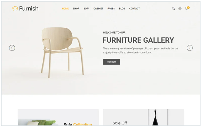Furnish - Minimalist Furniture Website Template