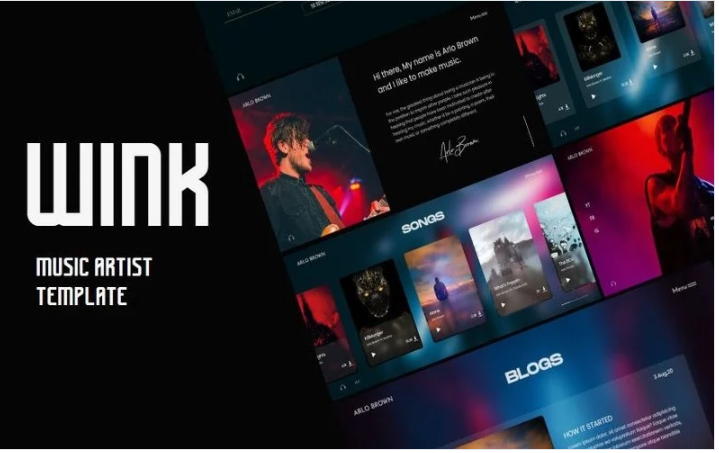 Music Artist and Singer By WINK Website Template