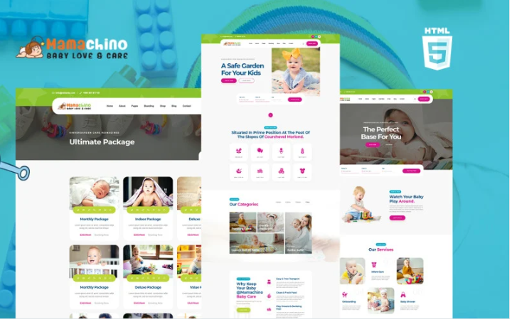 Mamachino Kindergarden Daycare HTML5 Website Template