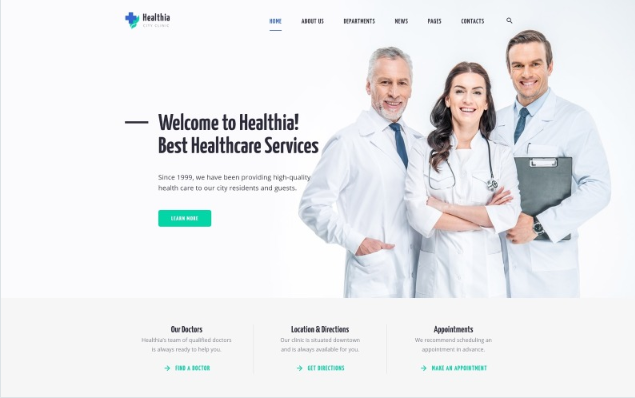 Healthia - Medical & Healthcare Clean Multipage HTML Website Template