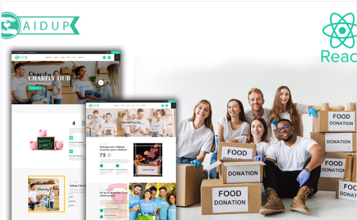 Aidup - Charity React Website template