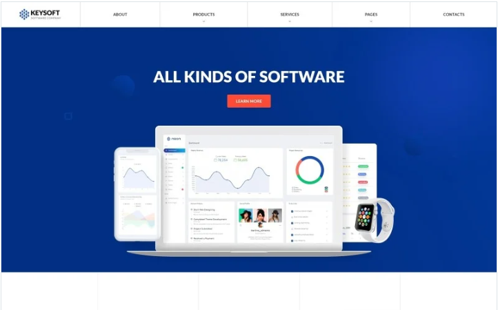 Keysoft - Software Company Creative Multipage HTML Website Template